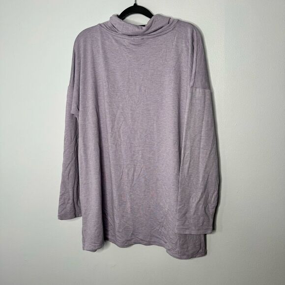 J. Jill lavender cowl neck sweatshirt size large - Picture 6 of 6